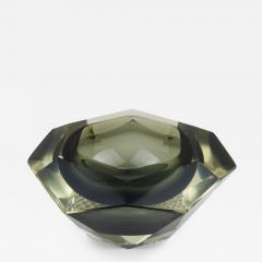  Mandruzzato Mandruzzato Sommerso Faceted Diamond Caviar Bowl Murano Glass Italy 1960s - 4727718