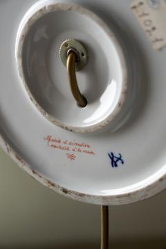  Mangani Porcelain Table Lamp with Sculpted Figurines - 4505234