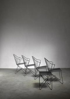  Mannhardt Stahlm bel Mannhardt Stahlm bel set of four chairs and a table Germany 1950s - 764906