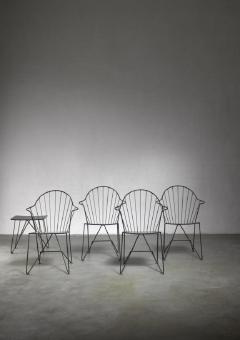  Mannhardt Stahlm bel Mannhardt Stahlm bel set of four chairs and a table Germany 1950s - 764907