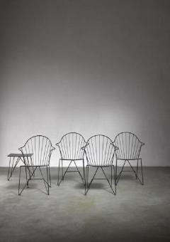  Mannhardt Stahlm bel Mannhardt Stahlm bel set of four chairs and a table Germany 1950s - 765344