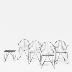  Mannhardt Stahlm bel Mannhardt Stahlm bel set of four chairs and a table Germany 1950s - 766455
