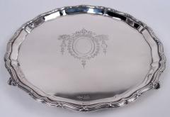  Mappin Webb Antique English Edwardian Regency Sterling Silver Salver 1911 - 4190225