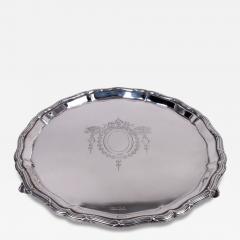  Mappin Webb Antique English Edwardian Regency Sterling Silver Salver 1911 - 4192408