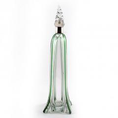  Mappin Webb Art Glass Decanter with Sterling Silver Neck - 113139