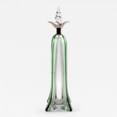  Mappin Webb Art Glass Decanter with Sterling Silver Neck - 113305