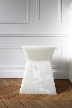  Marbera Aria White Onyx Side Table - 2894008