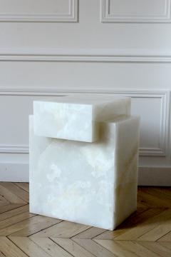  Marbera Gaia White Onyx Side Table - 2871265