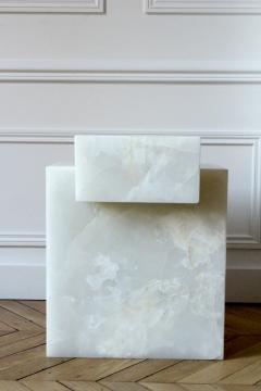  Marbera Gaia White Onyx Side Table - 2871266