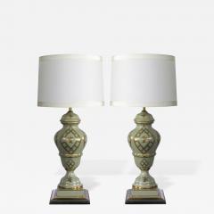  Marbro Lamp Company An Elegant Pair of Marbro Lamp Co Celadon Glazed Lamps - 295043