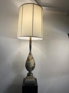  Marbro Lamp Company ITALIAN MID CENTURY PAIR OF PIERROTS PLAYING MANDOLIN GUITAR CERAMIC LAMPS - 4320930