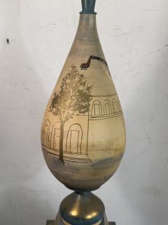  Marbro Lamp Company ITALIAN MID CENTURY PAIR OF PIERROTS PLAYING MANDOLIN GUITAR CERAMIC LAMPS - 4320934