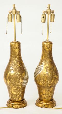  Marbro Lamp Company James Mont Style Gilded Porcelain Lamps - 906442