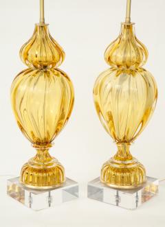  Marbro Lamp Company Marbro Amber Murano Glass Lamps - 905689