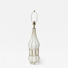  Marbro Lamp Company Marbro Caged White Murano Glass Lamp - 2482830