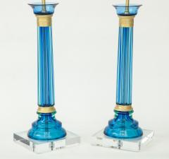  Marbro Lamp Company Marbro Carribean Blue Murano Glass Lamps - 905773