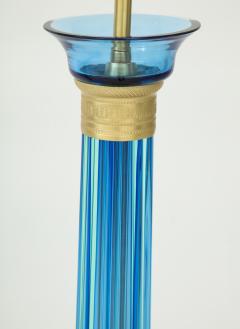  Marbro Lamp Company Marbro Carribean Blue Murano Glass Lamps - 905775