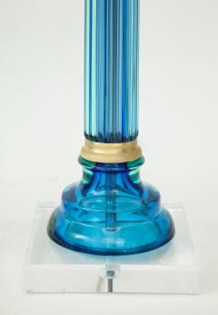  Marbro Lamp Company Marbro Carribean Blue Murano Glass Lamps - 905777