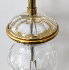  Marbro Lamp Company Marbro Lamp Co 1960s Cut Crystal Baluster form Lamp with Gilt metal Mounts - 1828688