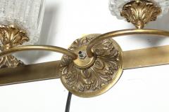  Marbro Lamp Company Marbro Murano Co Four Shade Wall Lamp in Brass Bronze Salted Murano Glass - 1676794