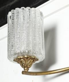  Marbro Lamp Company Marbro Murano Co Four Shade Wall Lamp in Brass Bronze Salted Murano Glass - 1676861