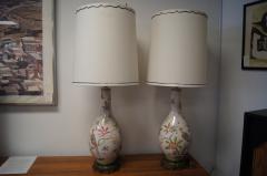  Marbro Lamp Company Pair of Decorative Table Lamps by Marbro with Pheasant and Flora - 2504400