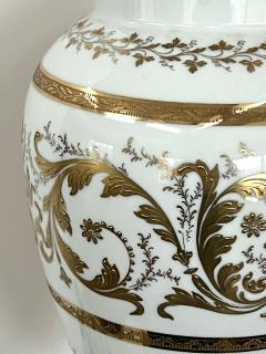  Marbro Lamp Company Pair of French Lidded Jars with Gilt Decoration by Marbro Lamp Co  - 3470206