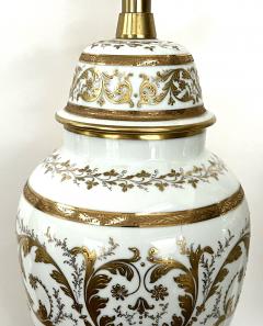  Marbro Lamp Company Pair of French Lidded Jars with Gilt Decoration by Marbro Lamp Co  - 3470208