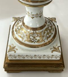  Marbro Lamp Company Pair of French Lidded Jars with Gilt Decoration by Marbro Lamp Co  - 3470209