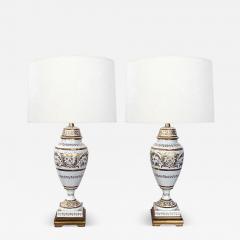  Marbro Lamp Company Pair of French Lidded Jars with Gilt Decoration by Marbro Lamp Co  - 3475202