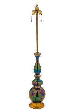  Marbro Lamp Company Pair of Marbro Mid Century American Glass Iridescent Table Lamps - 4163010
