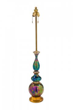  Marbro Lamp Company Pair of Marbro Mid Century American Glass Iridescent Table Lamps - 4163011