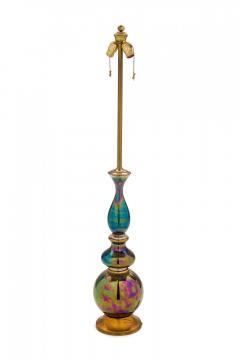  Marbro Lamp Company Pair of Marbro Mid Century American Glass Iridescent Table Lamps - 4163012