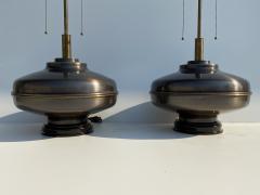  Marbro Lamp Company Pair of X Large Antique Brass Lamps - 1551878