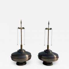  Marbro Lamp Company Pair of X Large Antique Brass Lamps - 1554688