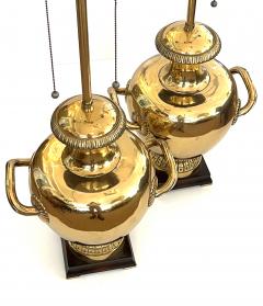  Marbro Lamp Company Striking Pair Hollywood Regency Marbro Polished Brass Hydria Lamps - 4696823