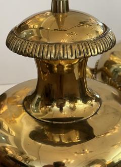  Marbro Lamp Company Striking Pair Hollywood Regency Marbro Polished Brass Hydria Lamps - 4696824