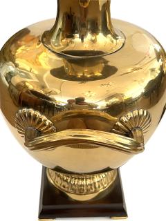  Marbro Lamp Company Striking Pair Hollywood Regency Marbro Polished Brass Hydria Lamps - 4696831