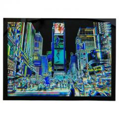  Marc VanDermeer Urban Expressionist Digital Photography on Plexiglass Titled Night On Broadway  - 2873669