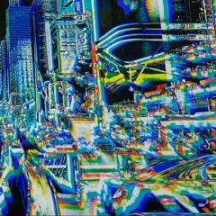  Marc VanDermeer Urban Expressionist Digital Photography on Plexiglass Titled Night On Broadway  - 2873704