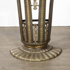  Marcel Bergue Art Deco Iron Console Table W Black Marble Top by Marcel Bergue - 4075790