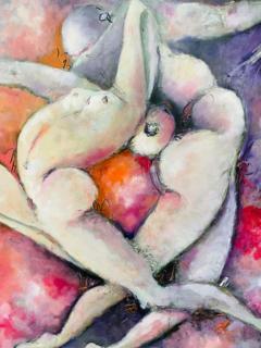  Marcello Reboani Marcello Reboani Abstract Nude Oil on Canvas Painting - 2873044