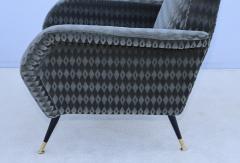  Marco Zanuso Style 1950s Mid Century Modern Italian Lounge Chairs With Donghia Mohair Upholstery - 3605645