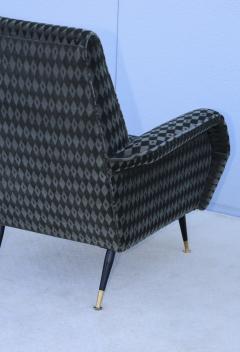  Marco Zanuso Style 1950s Mid Century Modern Italian Lounge Chairs With Donghia Mohair Upholstery - 3605646