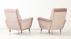  Marco Zanuso Style 1960s Marco Zanuso Style Italian Lounge Chairs In Mohair Fabric - 4579286