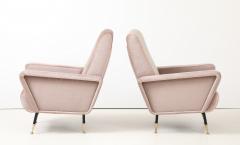  Marco Zanuso Style 1960s Marco Zanuso Style Italian Lounge Chairs In Mohair Fabric - 4579287