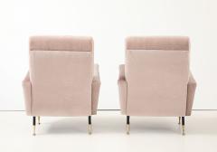  Marco Zanuso Style 1960s Marco Zanuso Style Italian Lounge Chairs In Mohair Fabric - 4579290