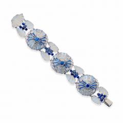  Marcus Co Marcus Co Mid Century Sapphire and Moonstone Bracelet - 4351662