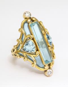  Marcus Co Plique a Jour Aqua Ring by Marcus Co  - 334890