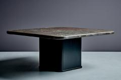  Marcus Paul Kingma Brutalist Stone Brass Coffee Table - 4501017